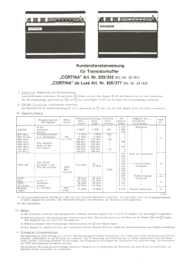 Transistorkoffer Cortina de Luxe 33163 Art. Nr. 829/277; Körting-Radio; (ID = 2851684) Radio