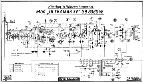 Ultramar 37 SB8360W; Körting-Radio; (ID = 72936) Radio