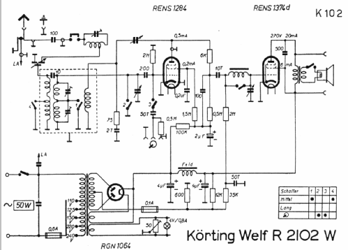 Welf R2102W; Körting-Radio; (ID = 221632) Radio