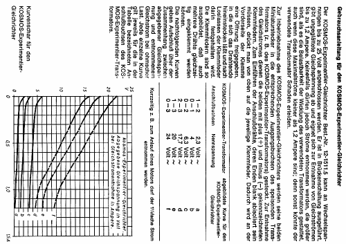Experimentier-Gleichrichter 12-1511.5; Kosmos, Franckh´sche (ID = 521432) Fuente-Al
