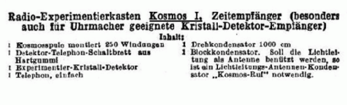 Radio-Experimentierkasten I ; Kosmos, Franckh´sche (ID = 96502) Kit