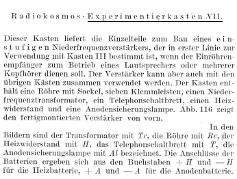 Radio-Experimentierkasten VII ; Kosmos, Franckh´sche (ID = 96880) Bausatz