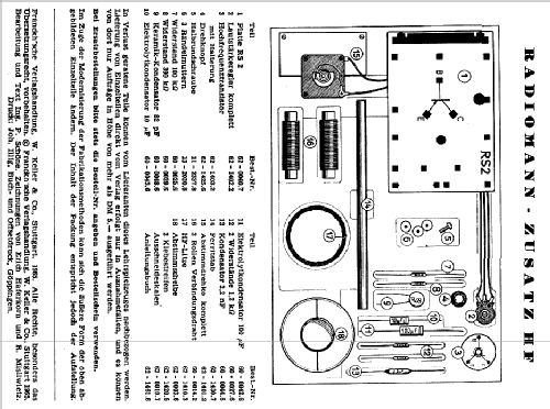 Radiomann Zusatz-HF 2. Auflage; Kosmos, Franckh´sche (ID = 1049733) Kit