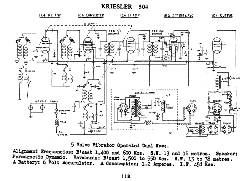 504; Kriesler Radio (ID = 713656) Radio