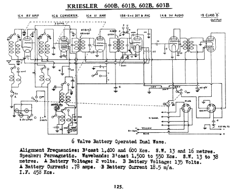 601B Ch= 600B; Kriesler Radio (ID = 753621) Radio