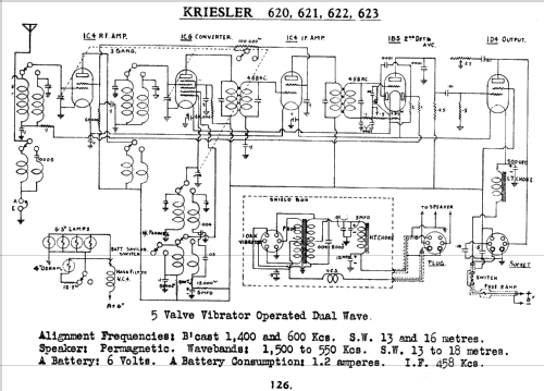 623 Ch= 620; Kriesler Radio (ID = 753972) Radio