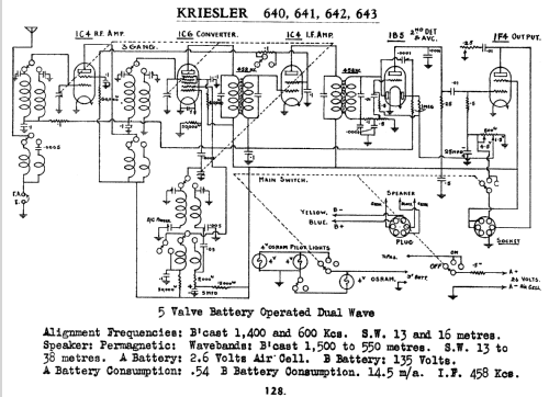 641 Ch= 640; Kriesler Radio (ID = 754245) Radio