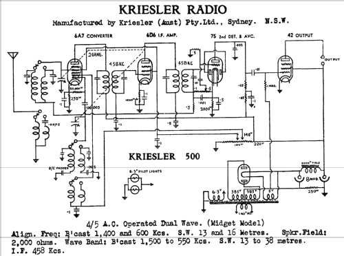 Compact 500; Kriesler Radio (ID = 752971) Radio