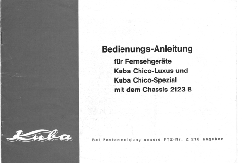 Chico Luxus Ch= 2123B; Kuba Kuba-Imperial, (ID = 1117480) Television