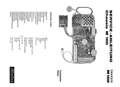 S/W Fernsehempfänger Chassis Ch= M100; Kuba Kuba-Imperial, (ID = 1931690) Fernseh-E