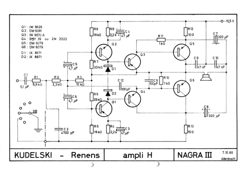 Nagra III B, BH; Kudelski SA; (ID = 2978461) Enrég.-R