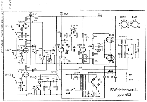 Gitarrenverstärker 403; KWS-Electronic GmbH, (ID = 122897) Ampl/Mixer