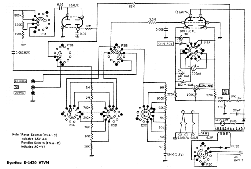 Vacuum Tube Voltmeter K-1420; Kyoritsu Electrical (ID = 826350) Equipment