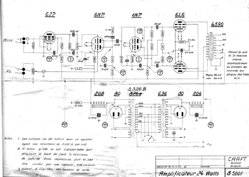 Amplificateur 24 Watts ; Craft, Laboratoires (ID = 1171362) Verst/Mix