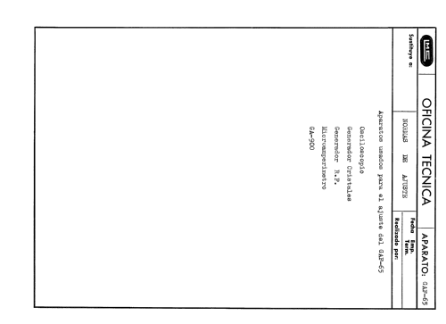 Generador RF AM-FM GAF-65; LME Laboratorio de (ID = 742412) Equipment