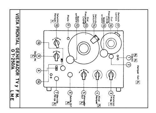 Generador TV y FM GT-250-A; LME Laboratorio de (ID = 742771) Equipment