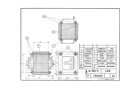 Mira Electrónica M-380-A ; LME Laboratorio de (ID = 745250) Equipment