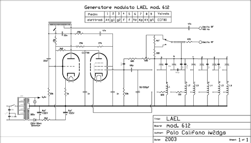 Oscillatore modulato 612; LAEL, Laboratori (ID = 1512566) Ausrüstung