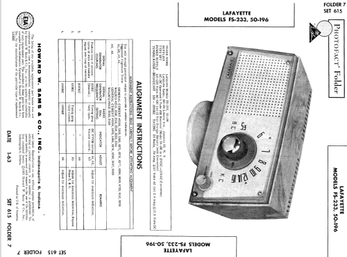 50-196 ; Lafayette Radio & TV (ID = 562672) Radio