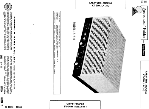 AF-Amplifier KT-310; Lafayette Radio & TV (ID = 522080) Ampl/Mixer