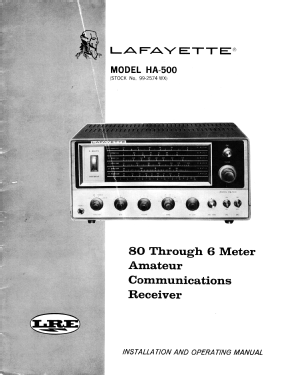 Amateur Band Receiver HA-500; Lafayette Radio & TV (ID = 2961520) Amateur-R