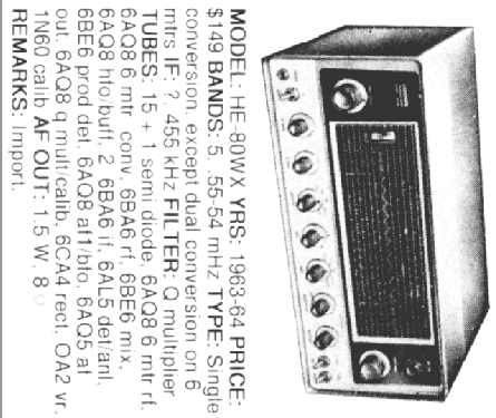 HE-80; Lafayette Radio & TV (ID = 1015733) Amateur-R