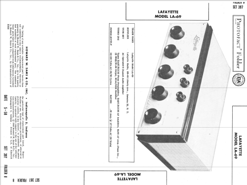 LA-69 ; Lafayette Radio & TV (ID = 2594644) Ampl/Mixer