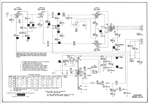 LA-70 ; Lafayette Radio & TV (ID = 700318) Ampl/Mixer