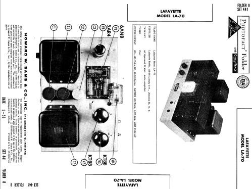 LA-70 ; Lafayette Radio & TV (ID = 700321) Ampl/Mixer