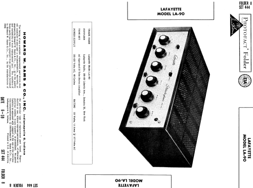 Stereo-hi-phonic LA-90 ; Lafayette Radio & TV (ID = 694123) Ampl/Mixer