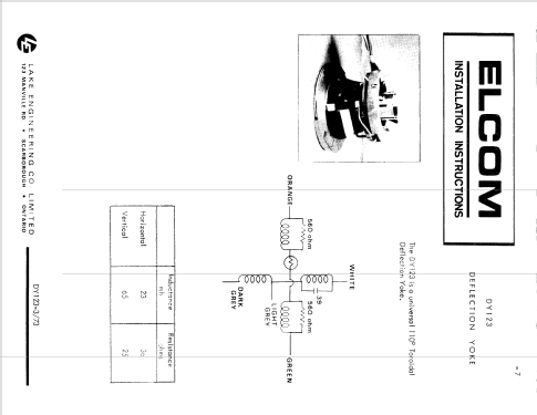 CRT Deflection Yoke DY123; Lake/Elcom; (ID = 2498108) Diversos