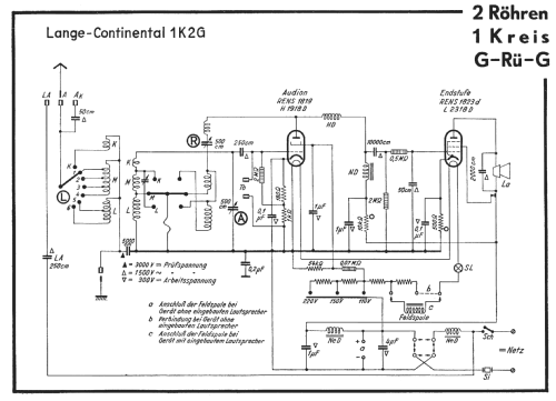 Continental 1K2 ; Lange GmbH, Johannes (ID = 1505003) Radio