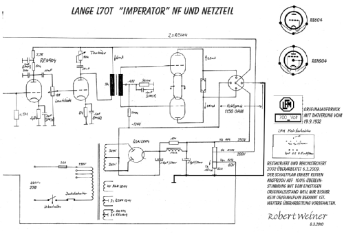 Imperator L70 dyn. ; Lange GmbH, Johannes (ID = 741934) Radio