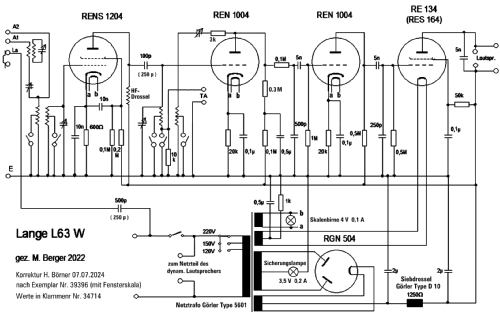 L 63 D dyn.Lautspr., Wechselstrom; Lange GmbH, Johannes (ID = 3048743) Radio
