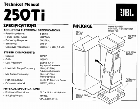 JBL 250Ti; Lansing, James B. (ID = 2805500) Lautspr.-K
