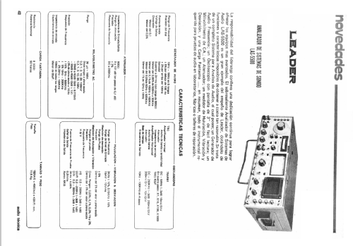Audio System Analyzer LAS-5500; Leader Electronics (ID = 1411912) Ausrüstung
