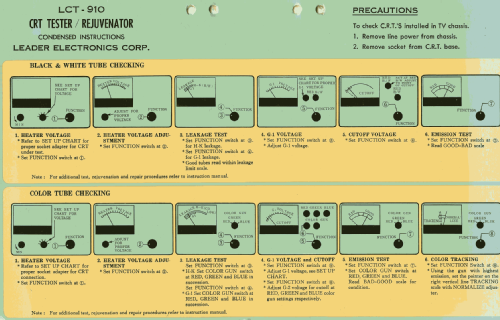 CRT Tester Rejuvenator LCT-910; Leader Electronics (ID = 2985306) Equipment