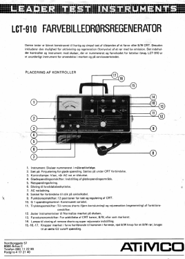 CRT Tester Rejuvenator LCT-910; Leader Electronics (ID = 2985324) Equipment