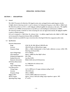 Distortion Meter LDM-170; Leader Electronics (ID = 2750449) Equipment