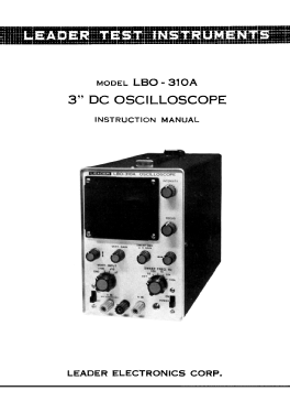 Oscilloscope LBO-310A; Leader Electronics (ID = 2891081) Ausrüstung