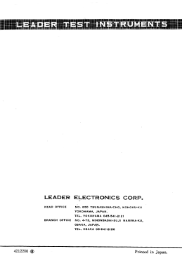 T-D Dip Meter LDM-811; Leader Electronics (ID = 2723157) Equipment