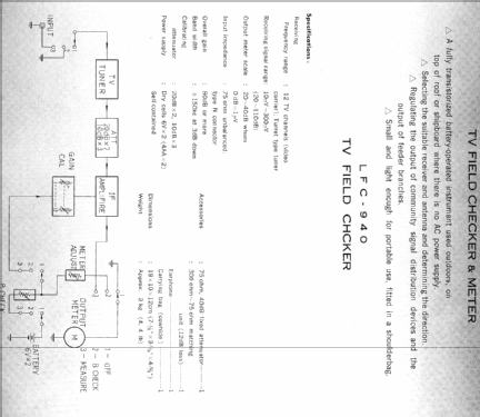 TV Field Checker LFC-940; Leader Electronics (ID = 238557) Equipment