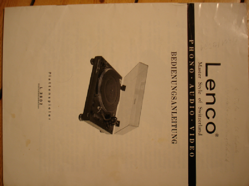 Stereo Turntable L 3802; Lenco; Burgdorf (ID = 1941758) R-Player