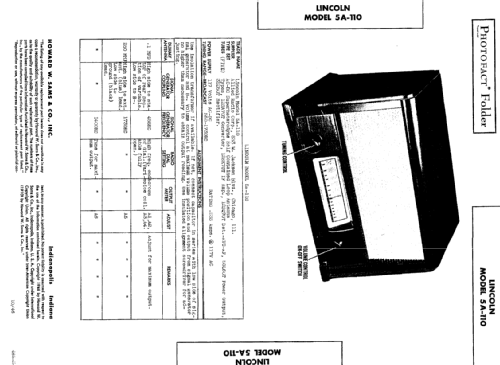 5A-110 ; Lincoln Radio (ID = 466638) Radio