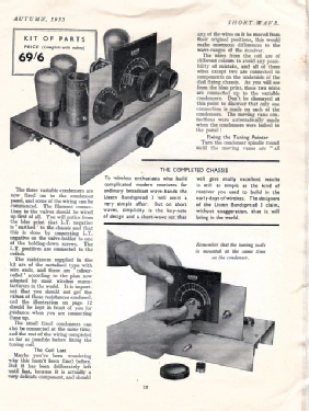 Bandspread Shortwave 8120; Lissen Ltd.; London (ID = 2938132) Kit