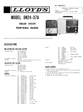 9N24B-37A ; Lloyd's Electronics; (ID = 2753243) Radio