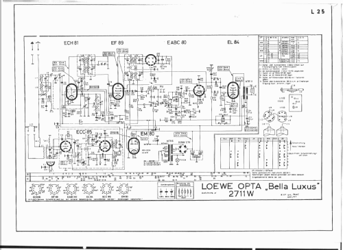 Bella-Luxus 2711W; Loewe-Opta; (ID = 22328) Radio