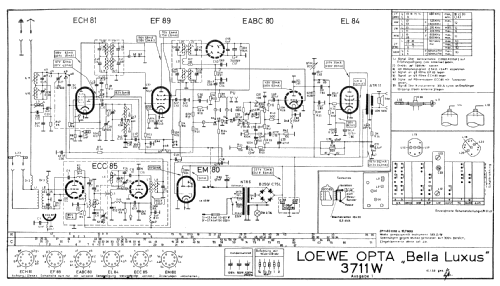 Bella-Luxus 3711W; Loewe-Opta; (ID = 1110753) Radio