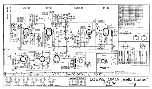 Bella-Luxus 3711W; Loewe-Opta; (ID = 43906) Radio