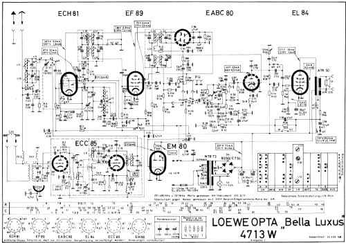 Bella-Luxus 4713W; Loewe-Opta; (ID = 33024) Radio